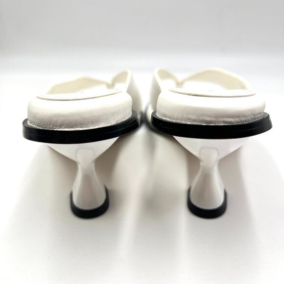 Circus NY Sam Edelman Size 7 Frances White Heels Mules Sandals Shoes - Picture 7 of 15